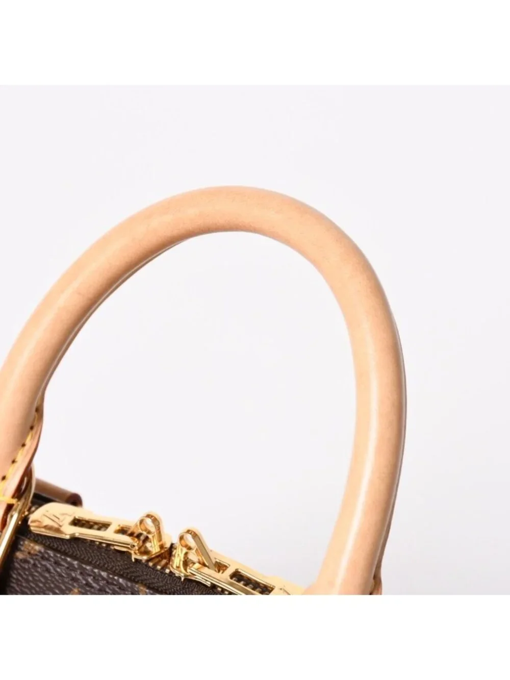 Louis Vuitton Monogram Alma BB Handbag Shoulder Gold